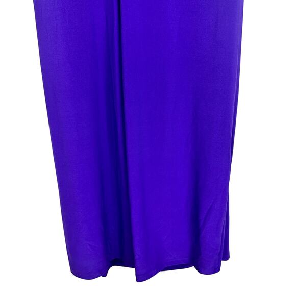 NWT Ralph Lauren Evening Faux Wrap Jersey Sheath Dress Spring Peak Purple Sz 12 - Picture 10 of 15